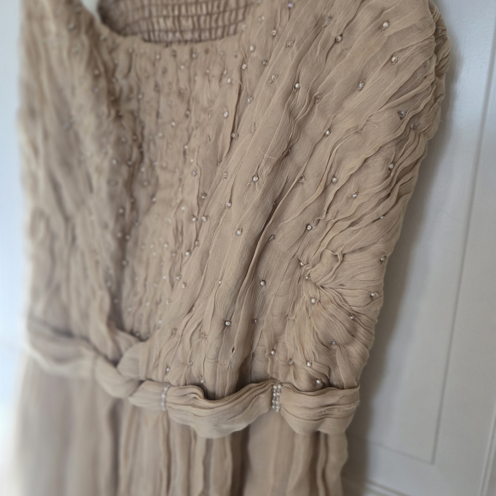 Beaded Midi Grecian Dress XS - Picture 6 of 15